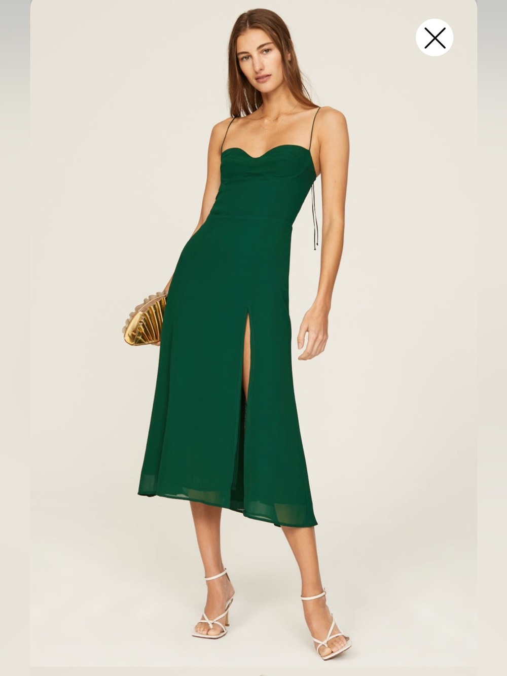 NWT Reformation Juliette Dress in Emerald Size 8
